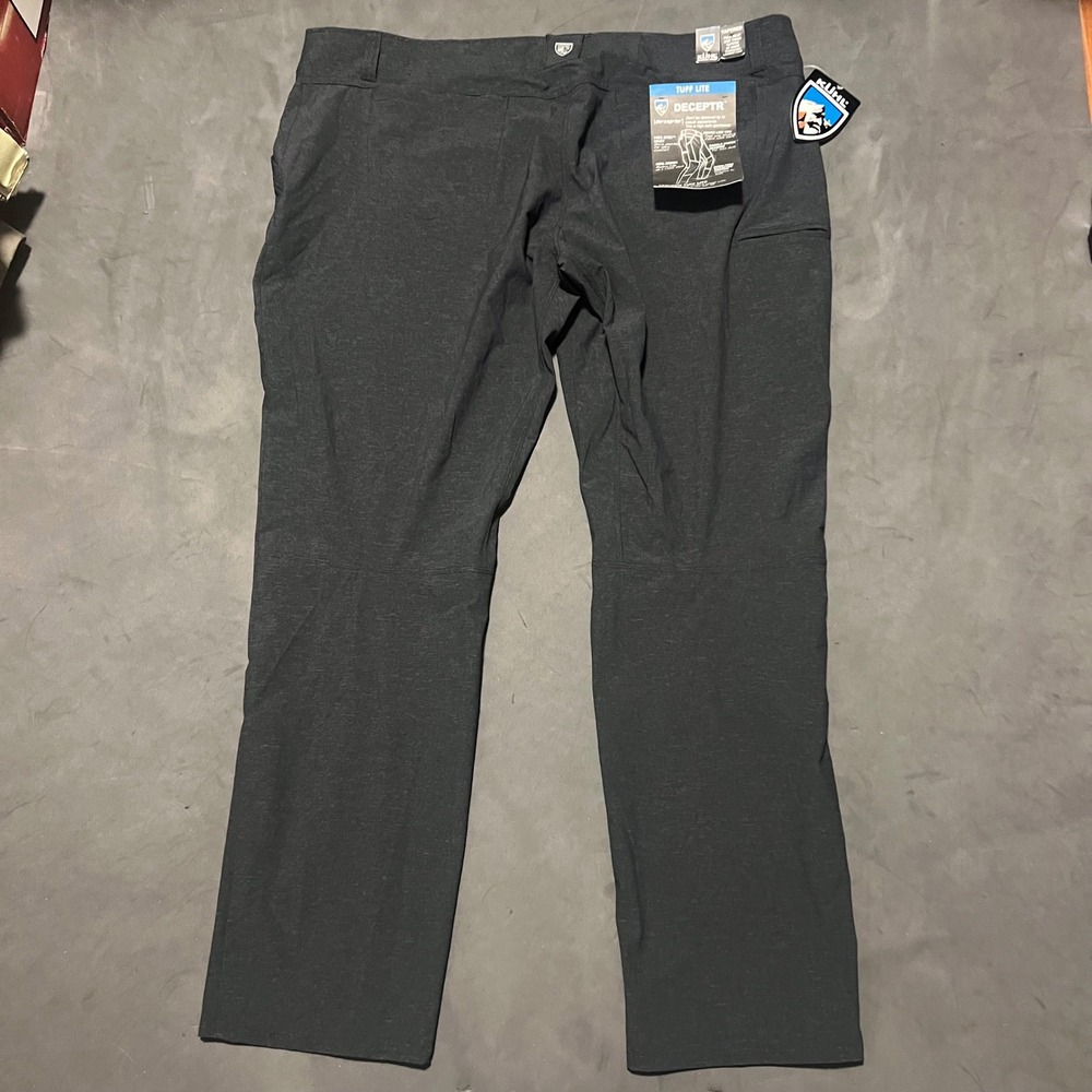 KUHL Deceptr Tapered Pants Mens 42x32 Raven Grey Tuff Lite Hiking Lightweight